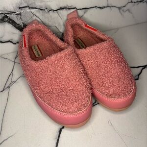 Hunter Kids Sherpa Fleece Insulated Soft Fuzzy Slipper Slip-On Shoes 11c Pink